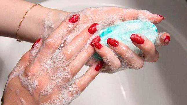 ล้างมือด้วยสบู่เพื่อป้องกันการติดเชื้อพยาธิ